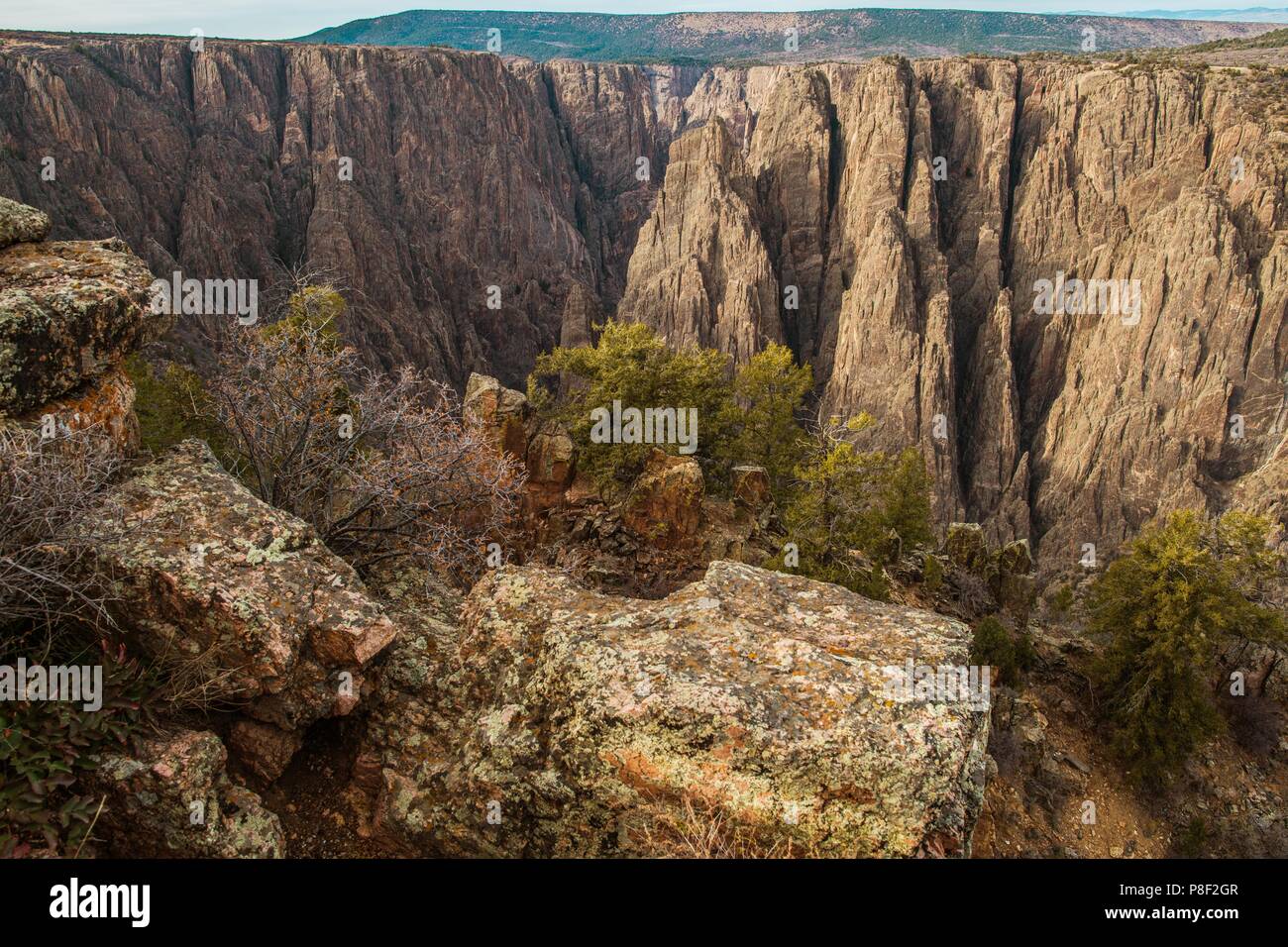 Scenic Black Canyon in Gunnison, Colorado, United States of America. Stock Photo