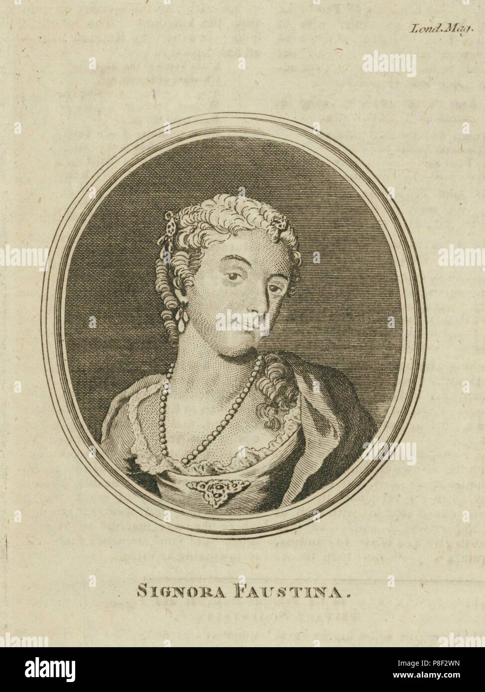 Faustina Hasse, born Bordoni (1697-1781). Museum: PRIVATE COLLECTION. Stock Photo