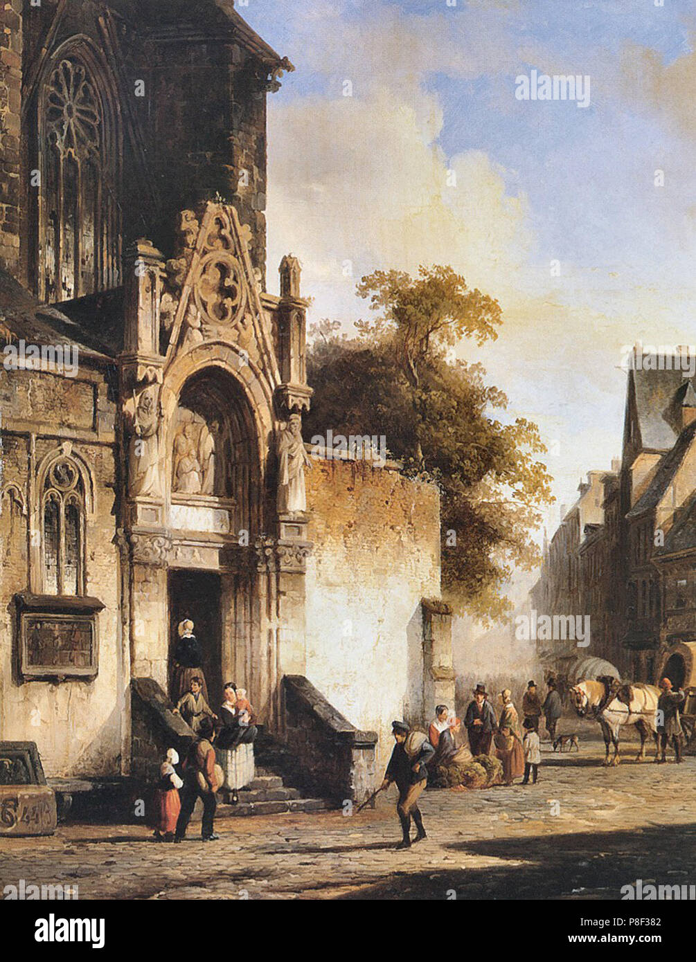 Springer  Cornelis - Coming out of Church Stock Photo