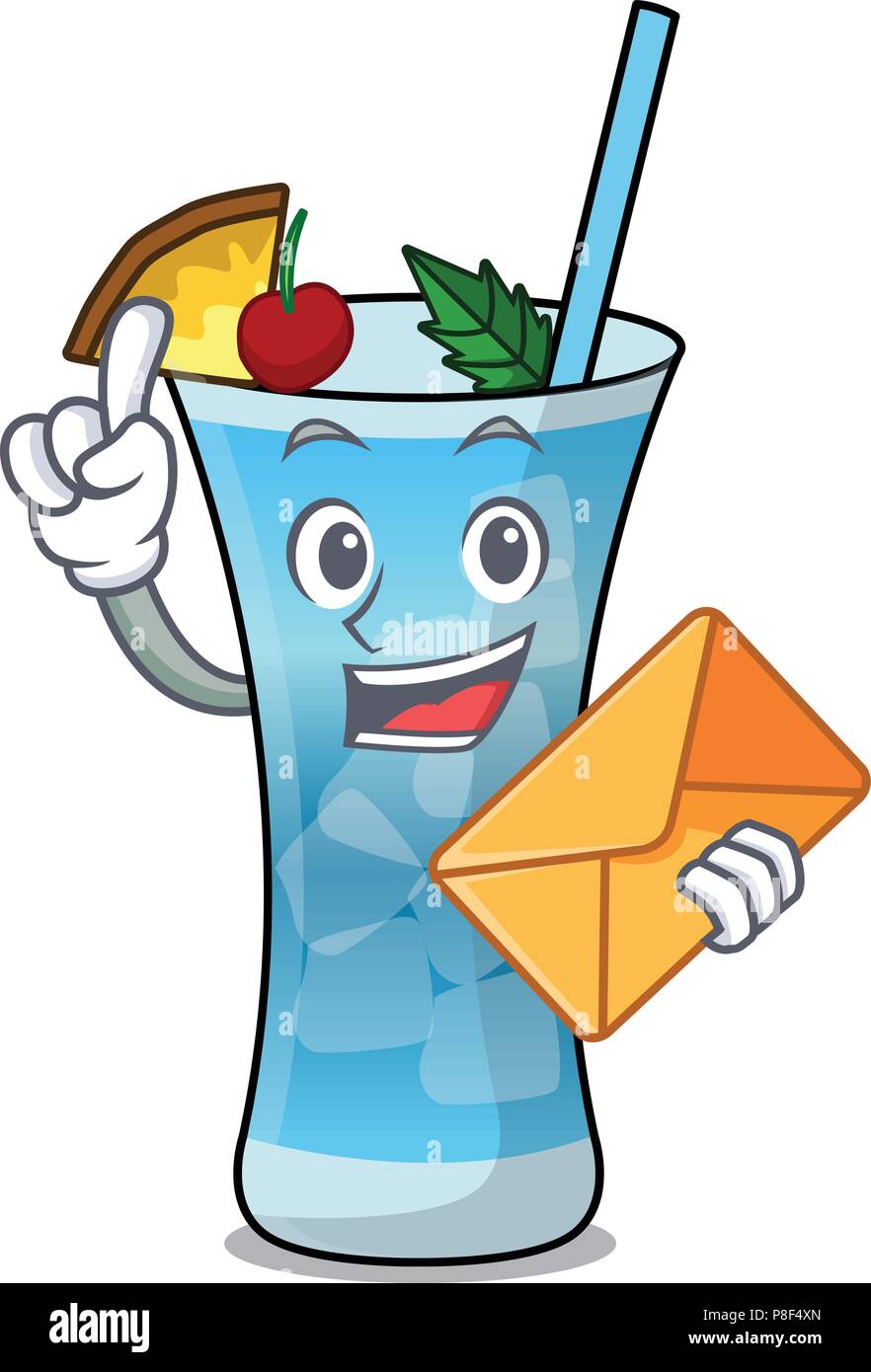 With envelope blue hawaii character cartoon Stock Vector Image & Art ...