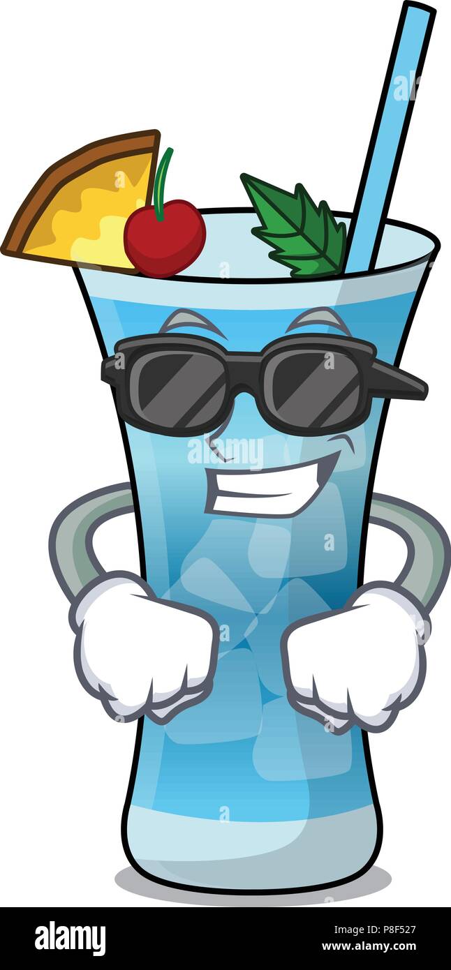 Super cool blue hawaii character cartoon Stock Vector Image & Art - Alamy