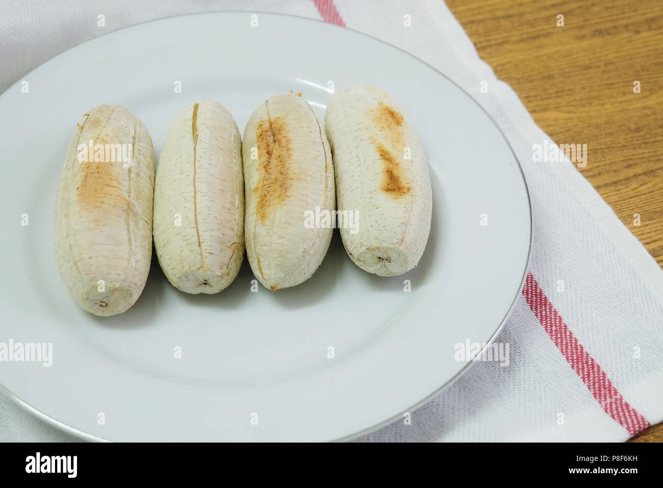 Thai Cuisine, Delicious Banana Toast or Grilled Banana on A Dish. One