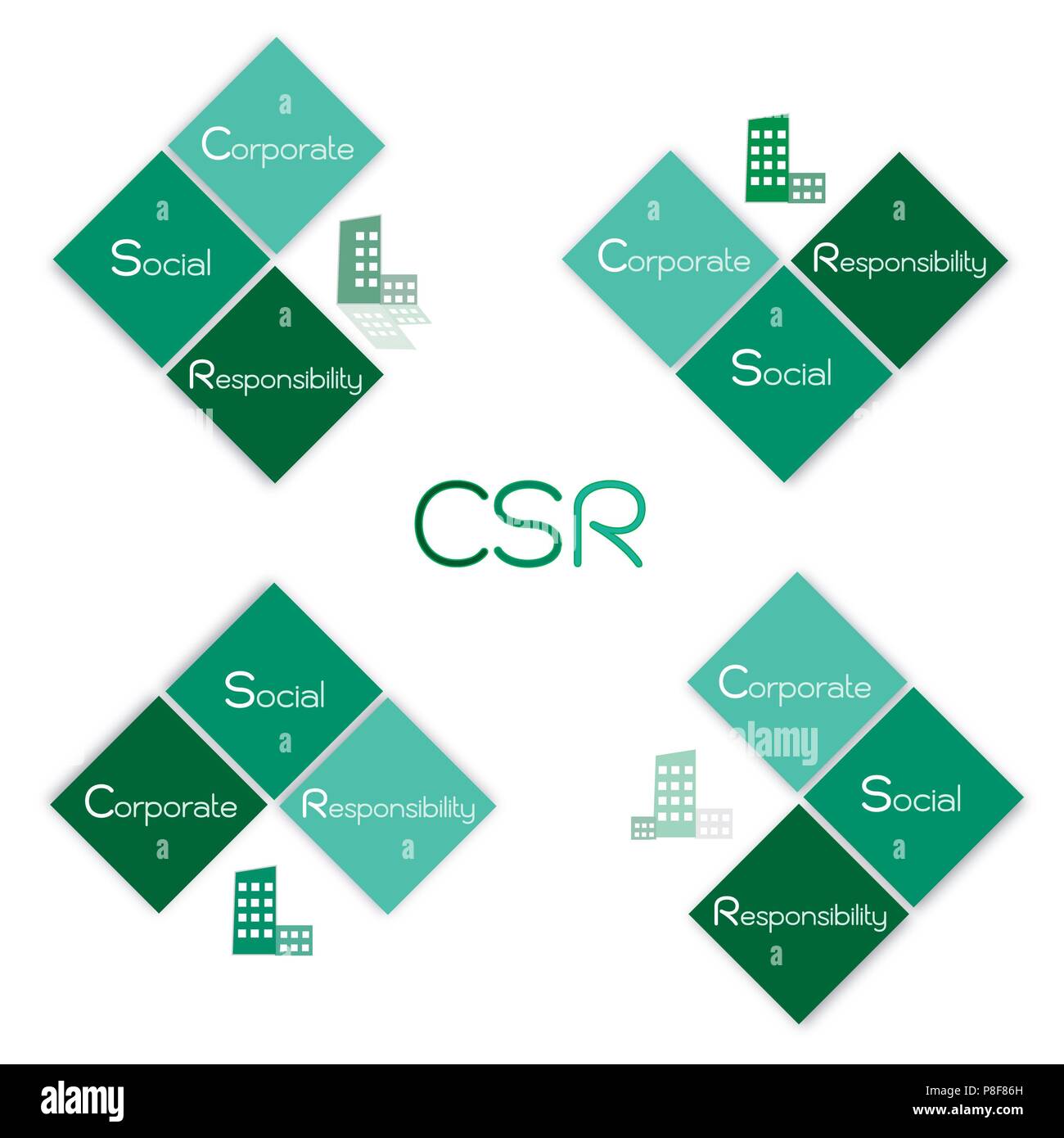 Business Concepts, Set of CSR Abbreviation or Corporate Social ...
