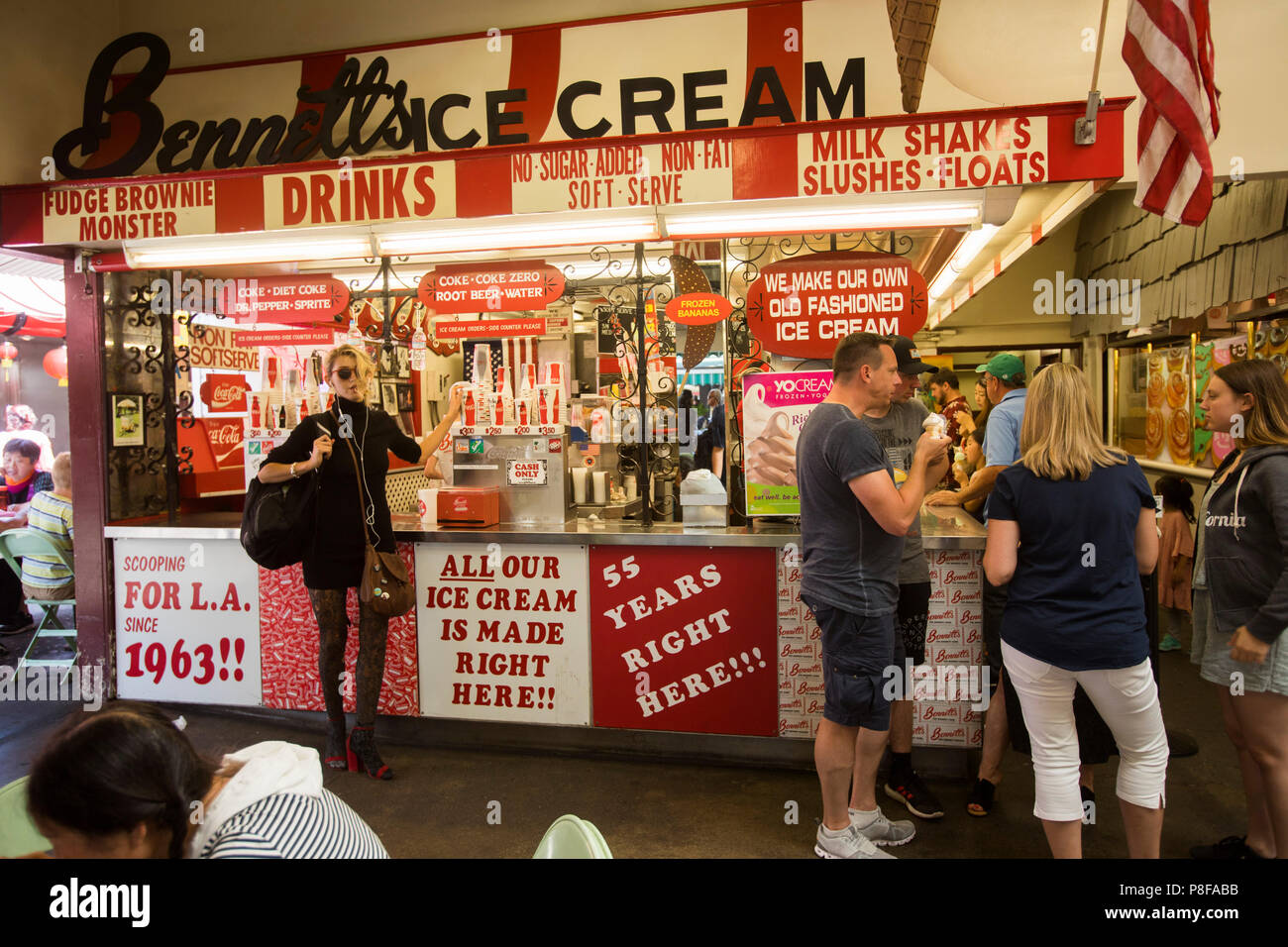 Benetts Ice Cream Shop The Original Farmers Market 3rd Ave And Fairfax Ave Los Angeles California United States Of America Stock Photo Alamy