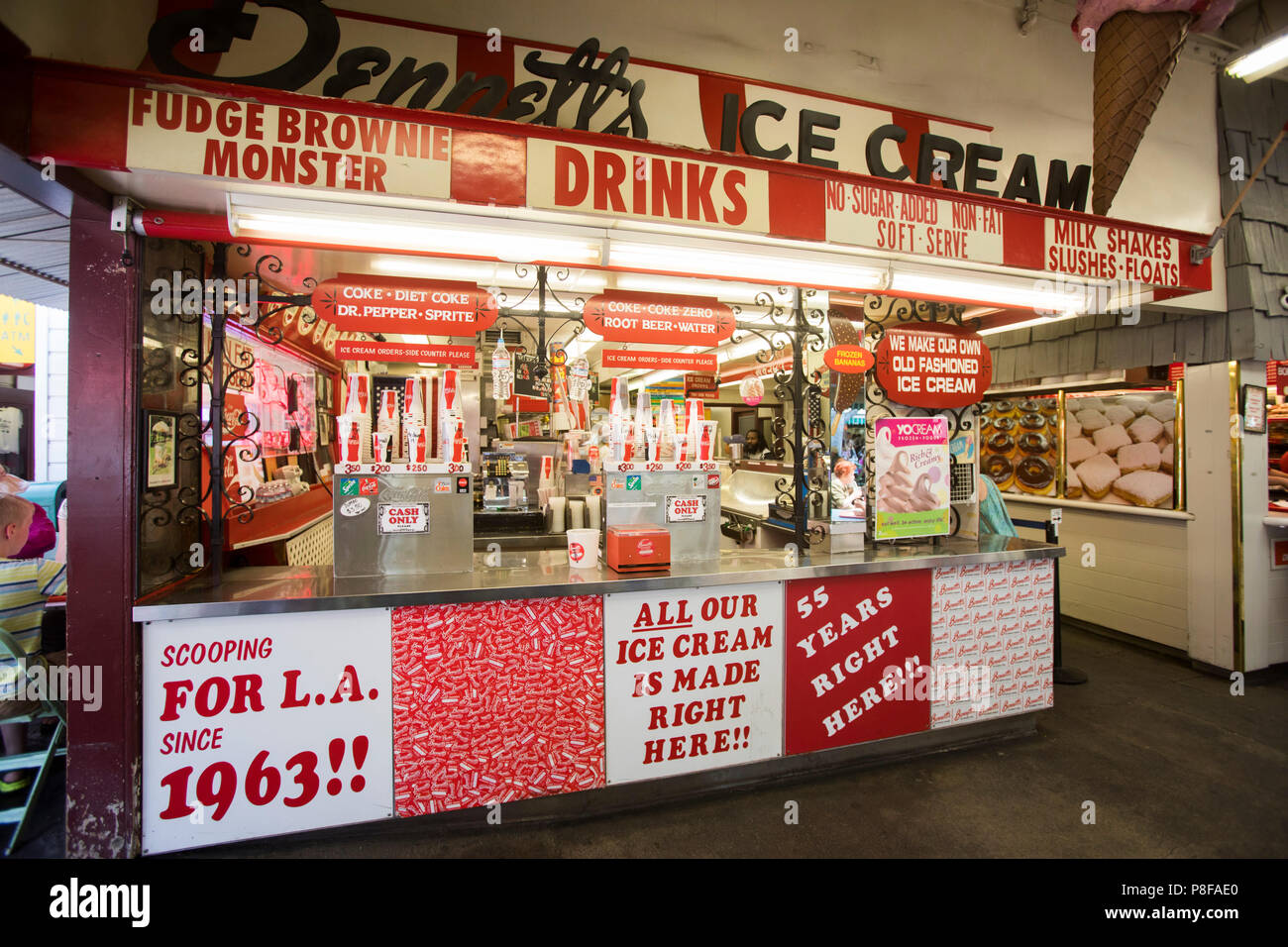 Benetts Ice Cream Shop The Original Farmers Market 3rd Ave And Fairfax Ave Los Angeles California United States Of America Stock Photo Alamy