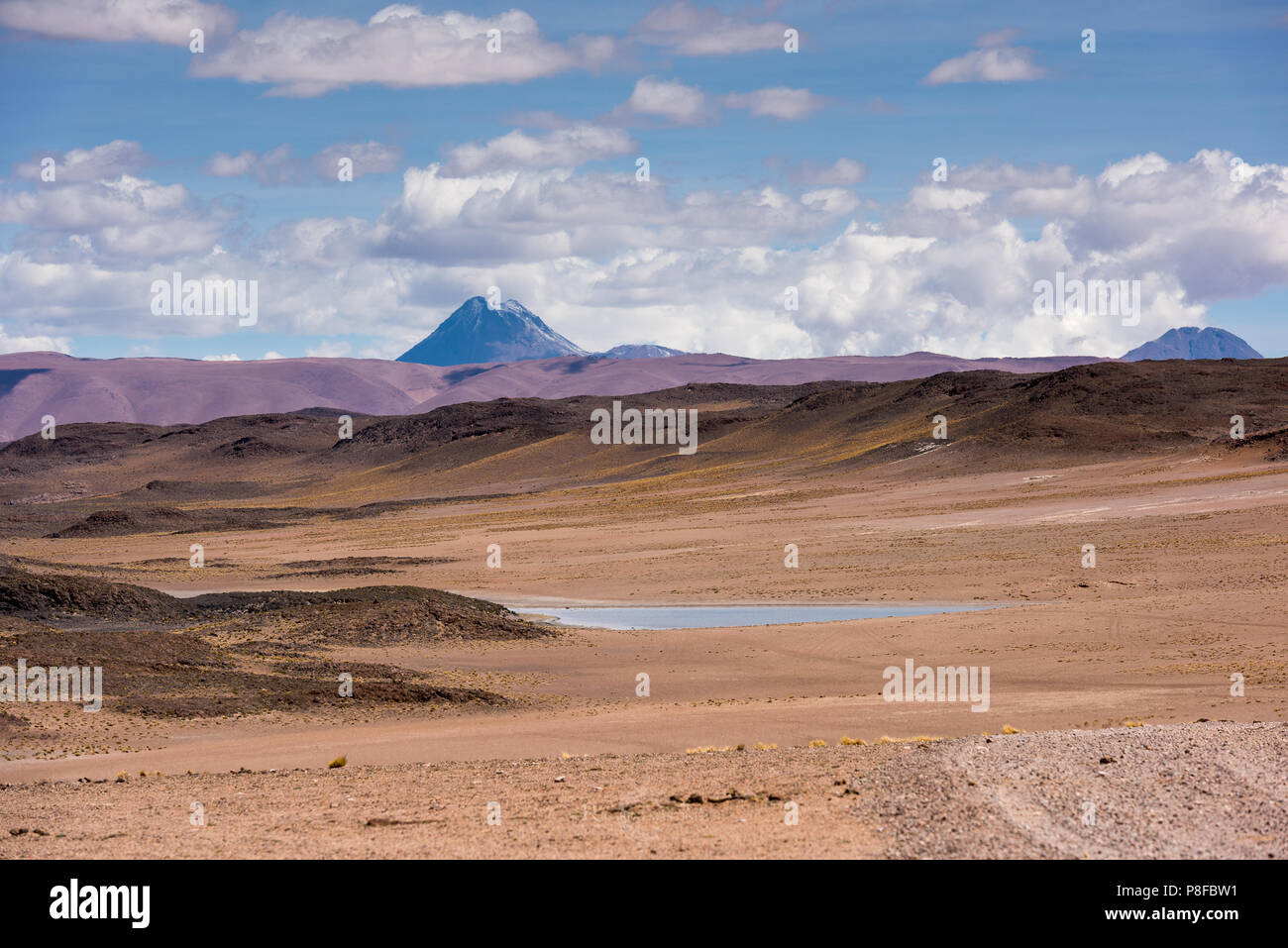 Mountain landscape, Paso de jama, San Pedro de Atacama, Antofagasta, Chile Stock Photo