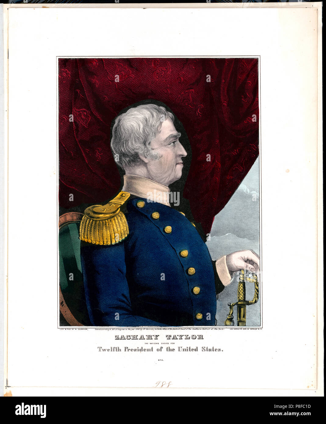 Zachary Taylor the nation's choice for twelfth president of the United States Stock Photo