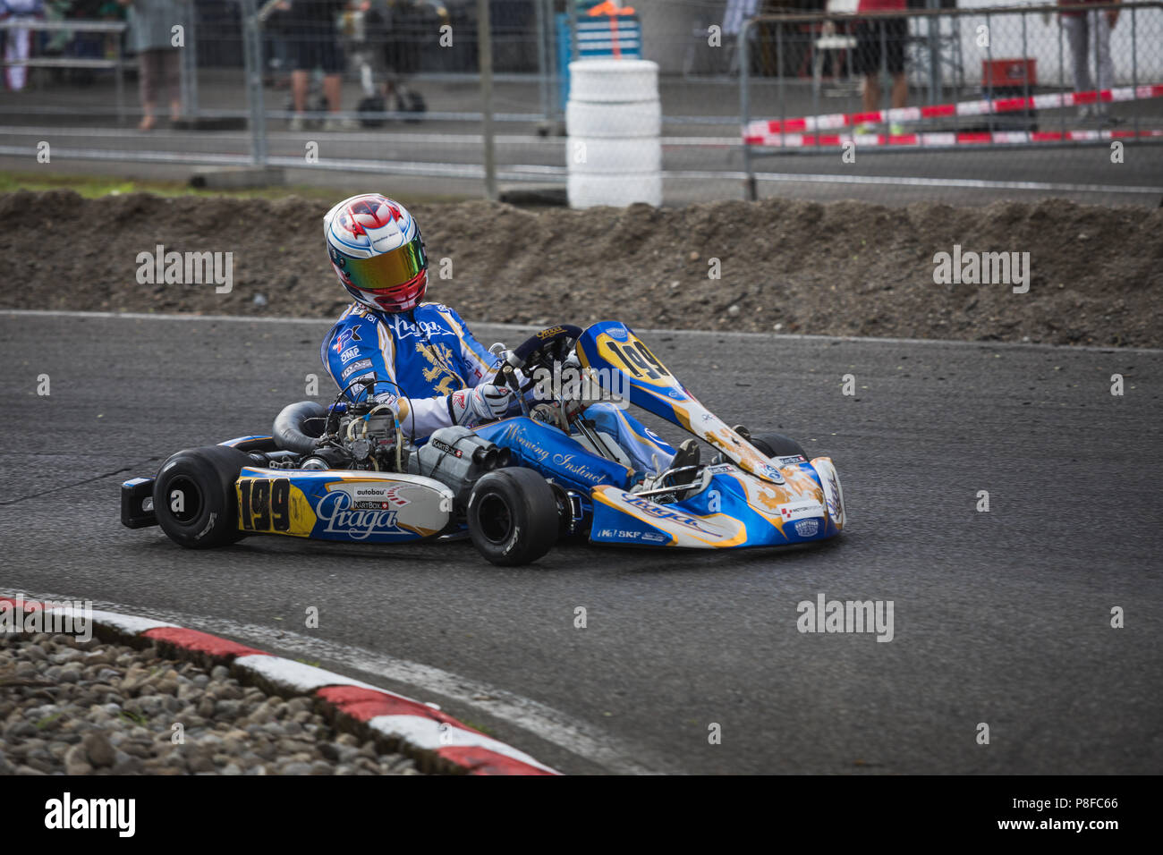 KZ2 Go Kart Racer on the Track, Swiss Kart Championship Wohlen Stock Photo  - Alamy