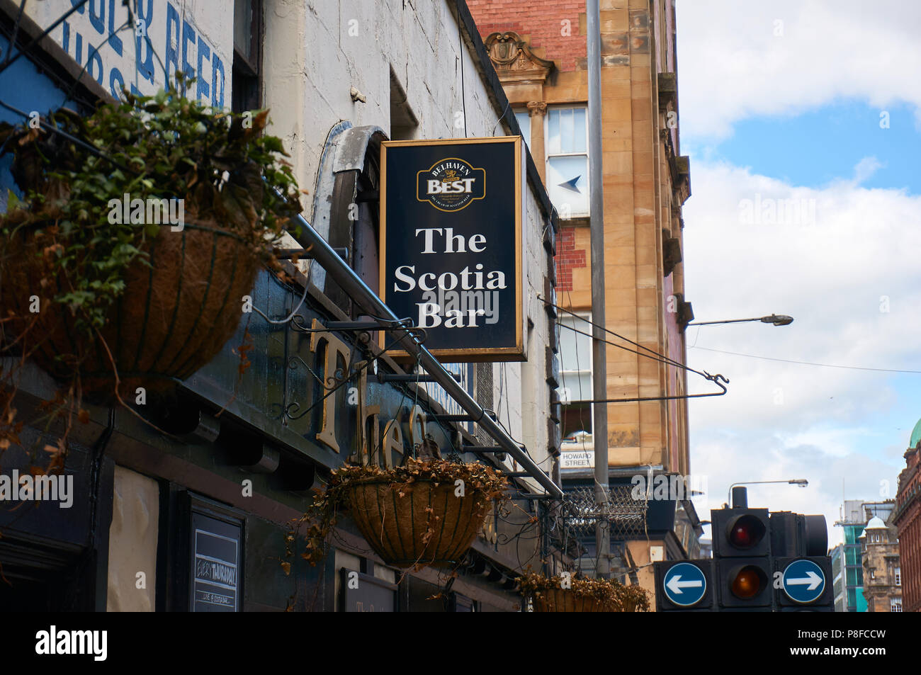 The Scotia is the oldest registered pub / bar in Glasgow opened in 1792. Stock Photo