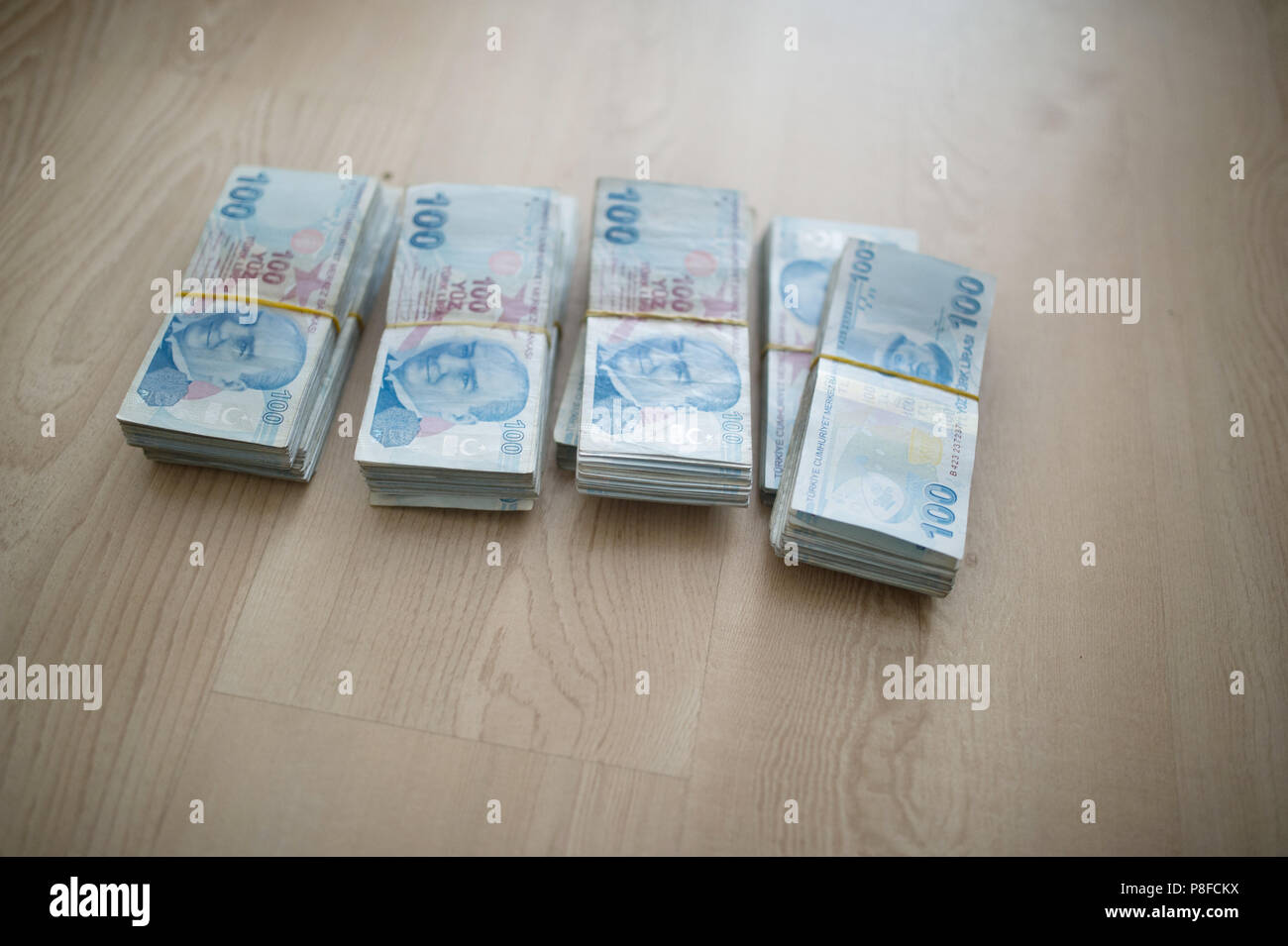 Turkish lira, Turkish currency, Turkish money Stock Photo