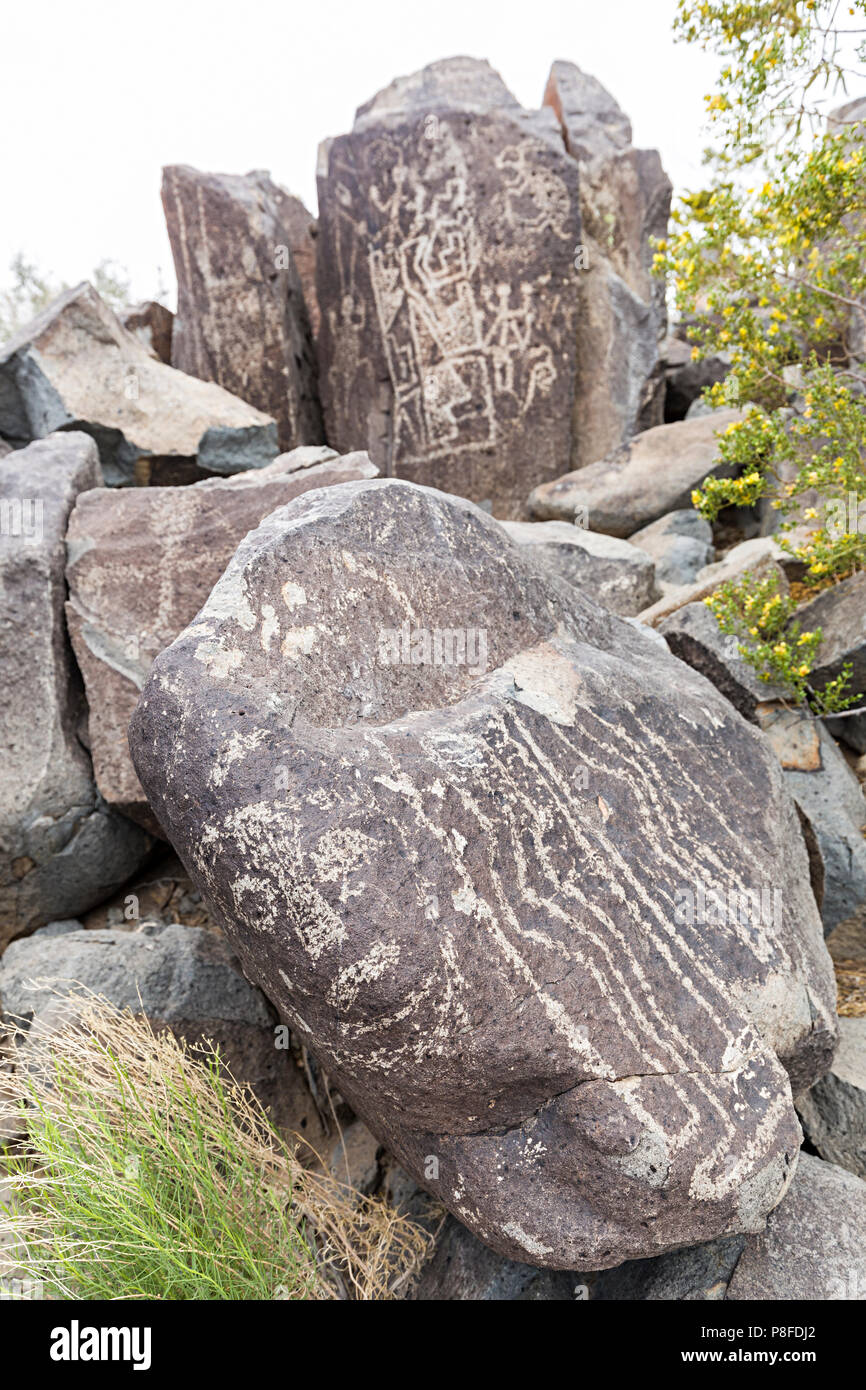 Jornada Mogollon rock art at Three Rivers Petroglyph Site, New Mexico