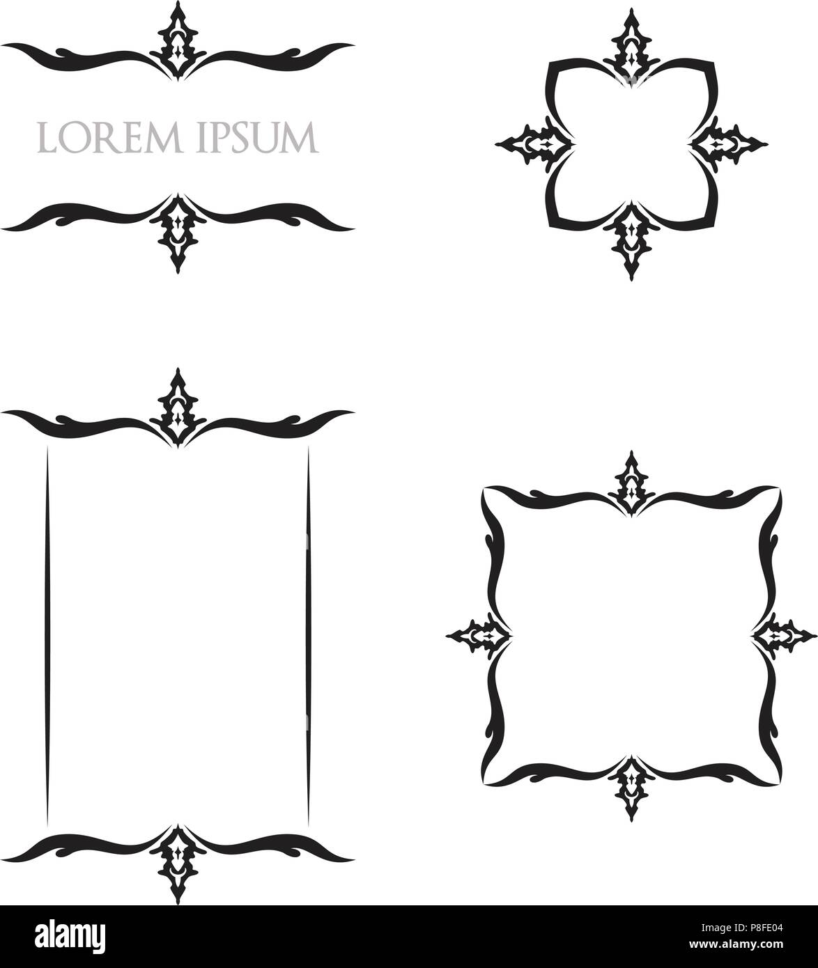 Vintage ornament decorative frames hires stock photography and images