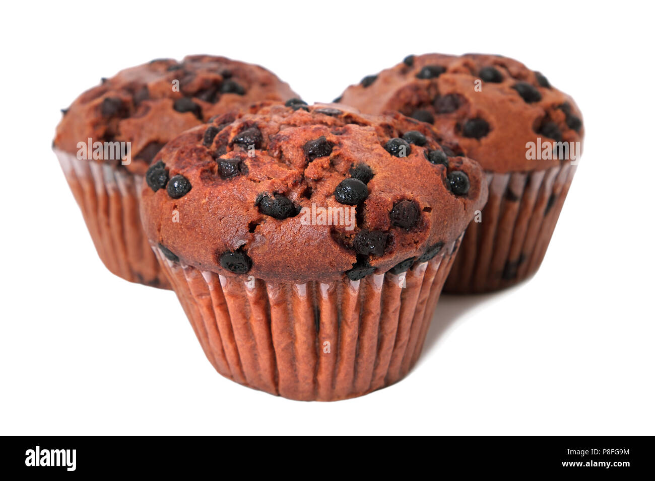 Chocolate chip muffin cakes Stock Photo