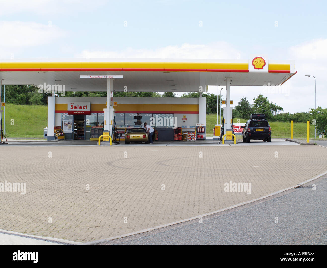 Shell filling station at Sutton Scotney Service Station, near