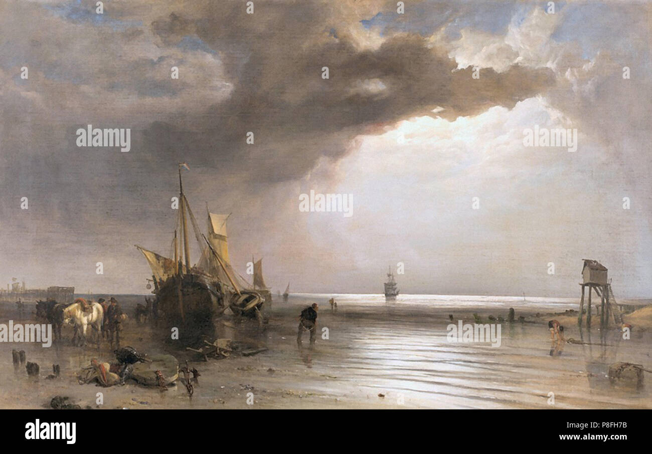 Stanfield  Clarkson Frederick - Shipping at Low Tide Stock Photo