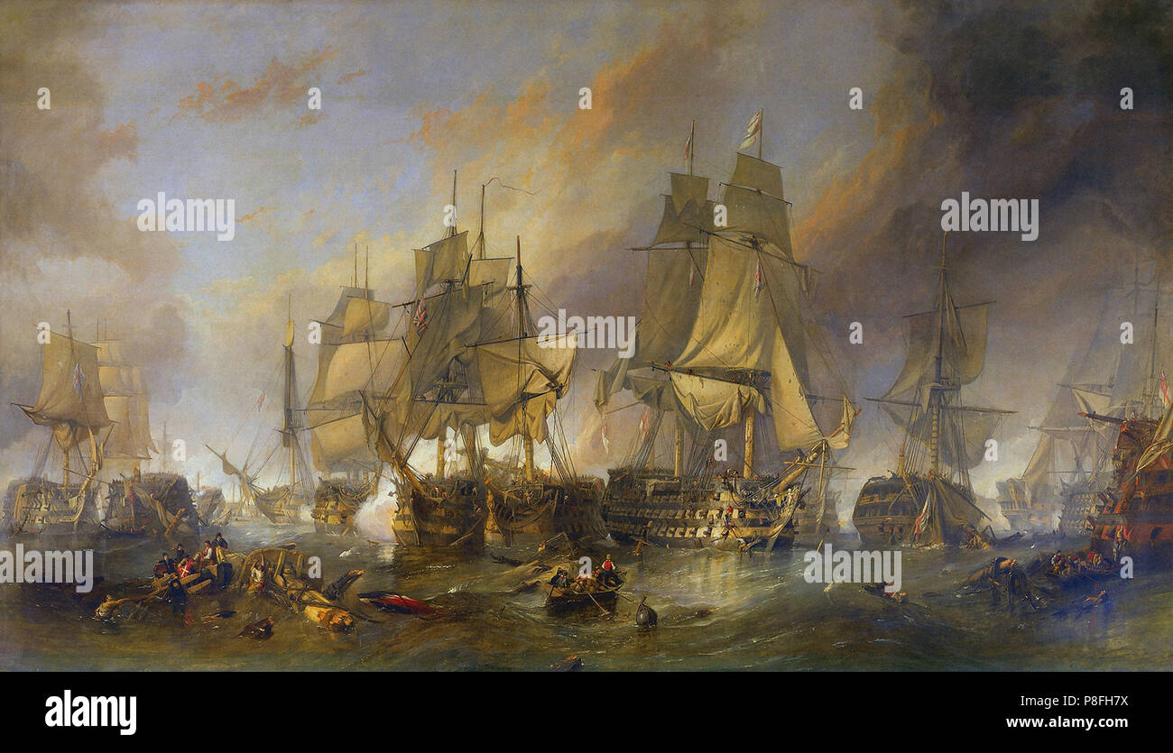 Stanfield  Clarkson Frederick - the Battle of Trafalgar Stock Photo