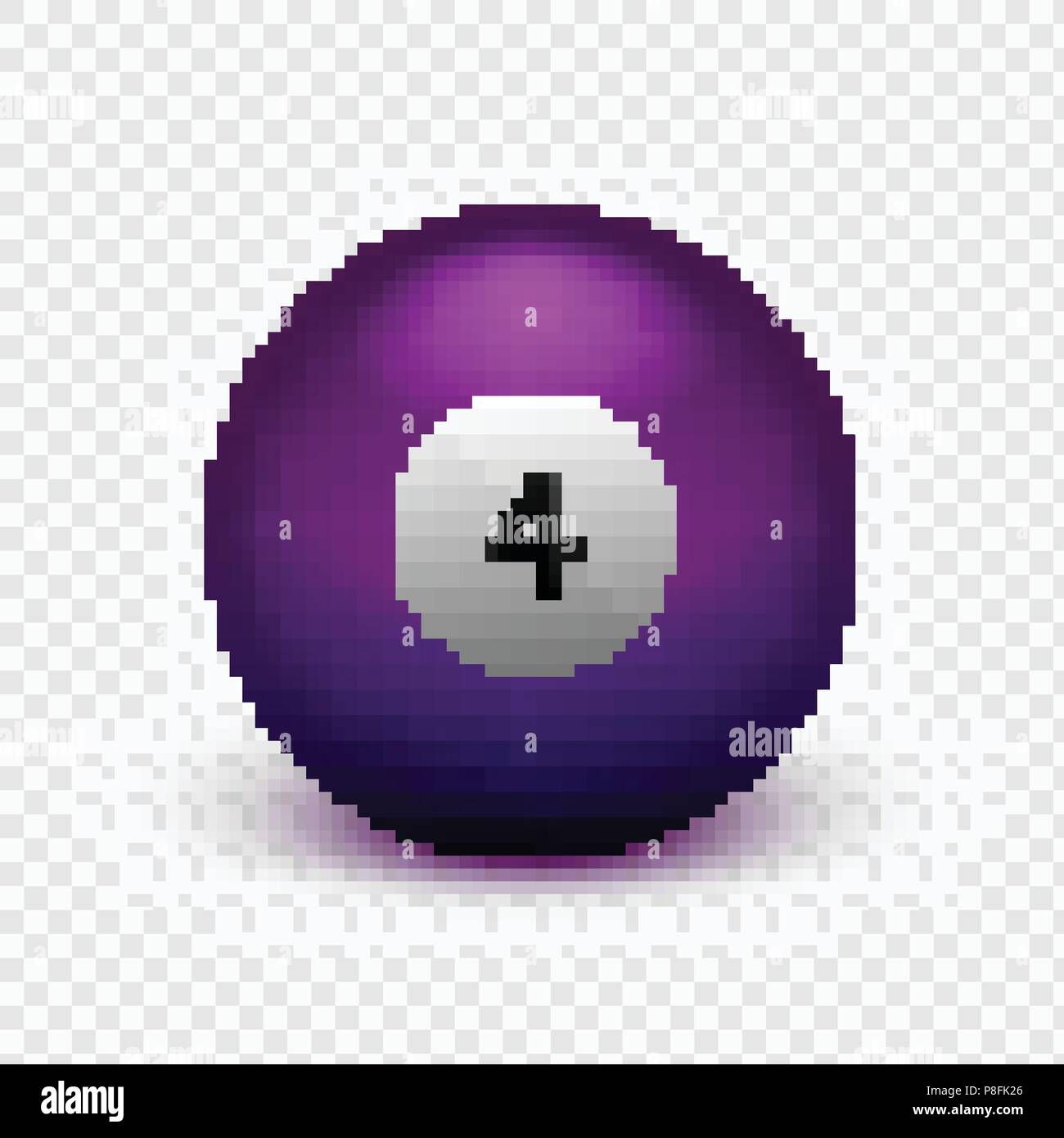 Stock vector illustration yellow ball for billiards Isolated on a ...