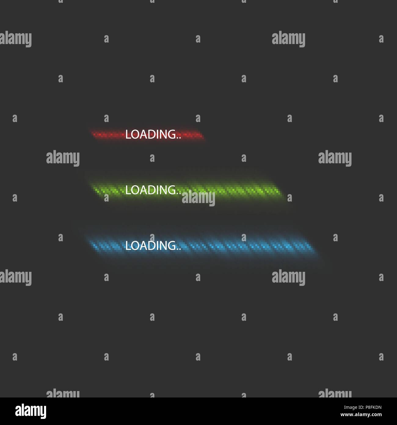 Progress loading bar with lighting. Concept technology. Vector illustration Stock Vector
