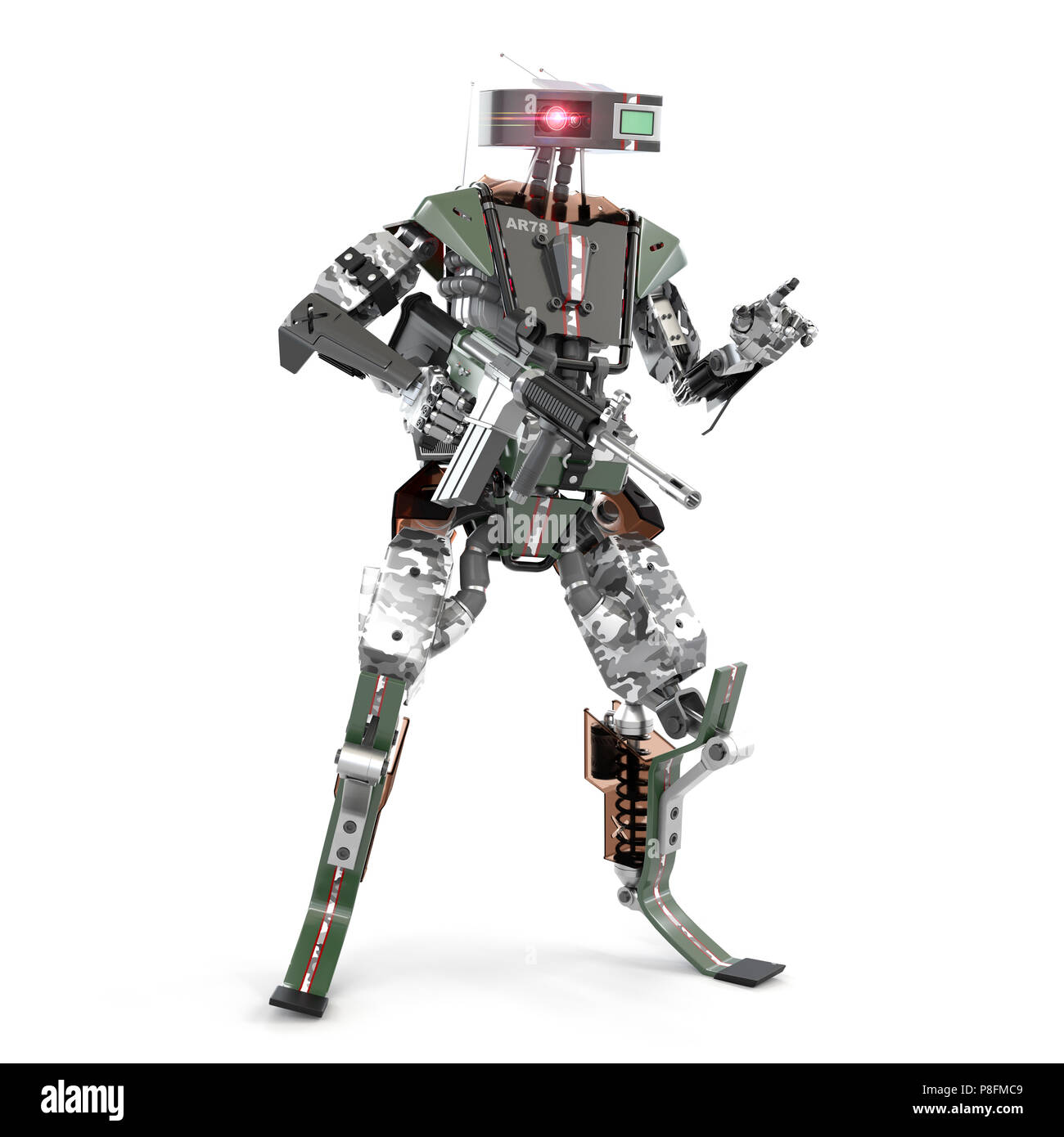 Autonomous weapons robots, 3d rendering Stock Photo Alamy