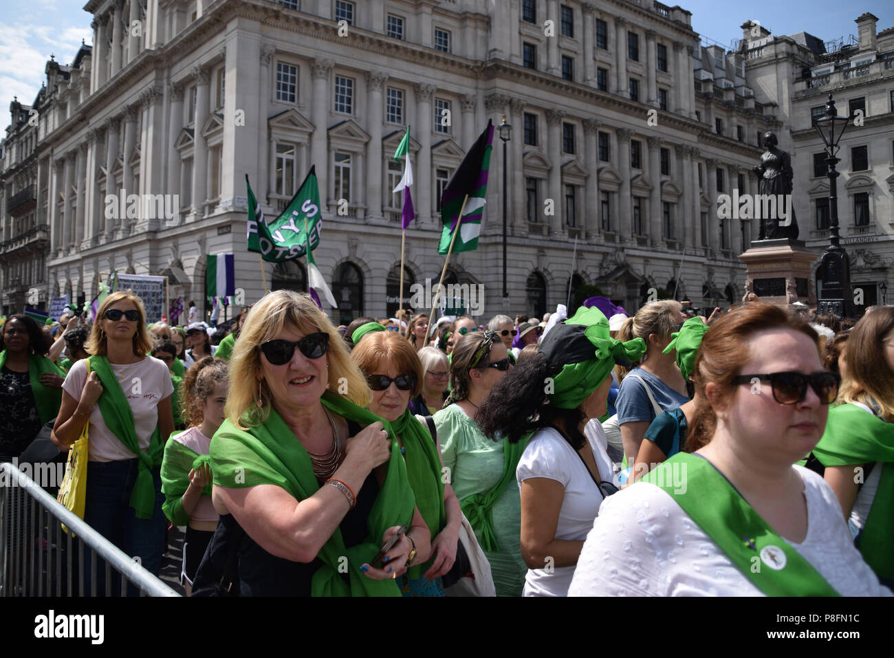 Women march across UK to celebrate 100 years of female suffrage, London ...