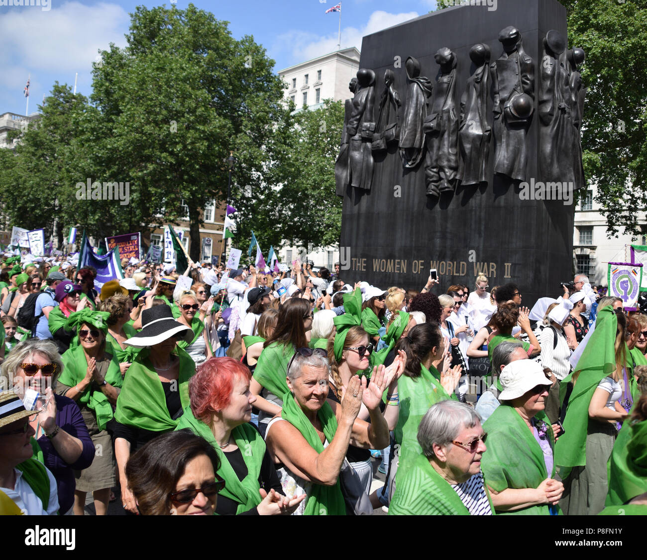 Women march across UK to celebrate 100 years of female suffrage, London ...