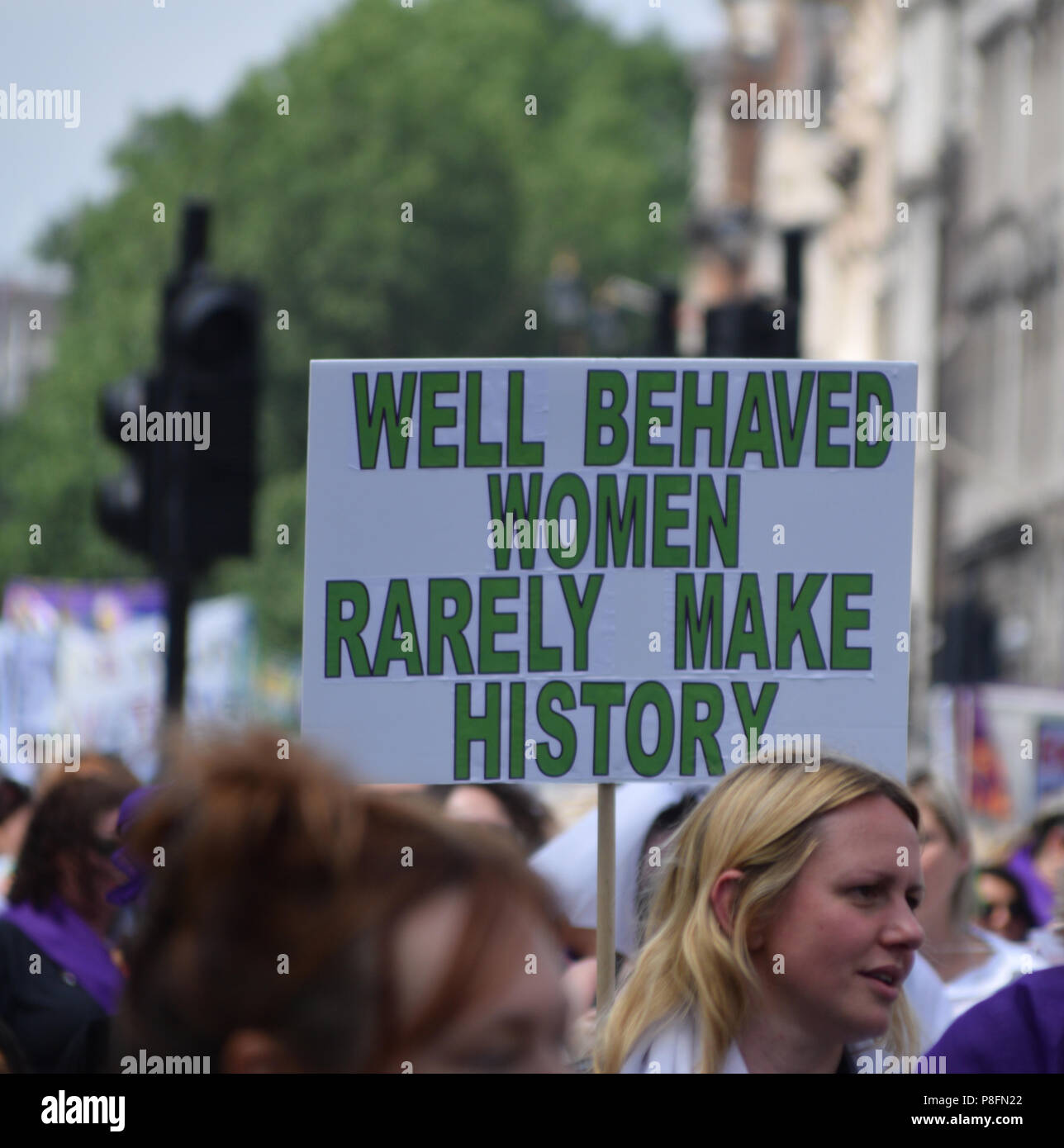 Women march across UK to celebrate 100 years of female suffrage, London ...