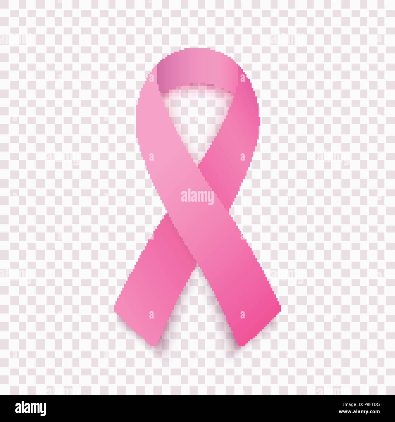 pink ribbon breast cancer awareness symbol on - Stock