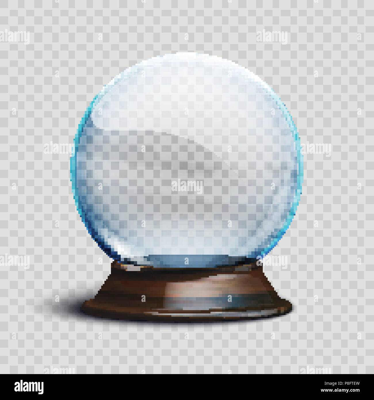 Stock vector illustration realistic empty christmas snow globe isolated ...