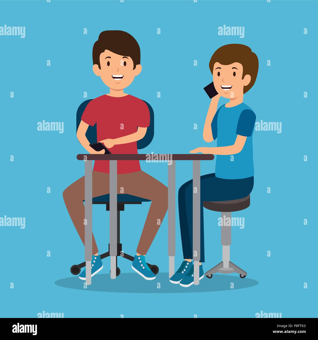 young men in the workplace office Stock Vector Image & Art - Alamy