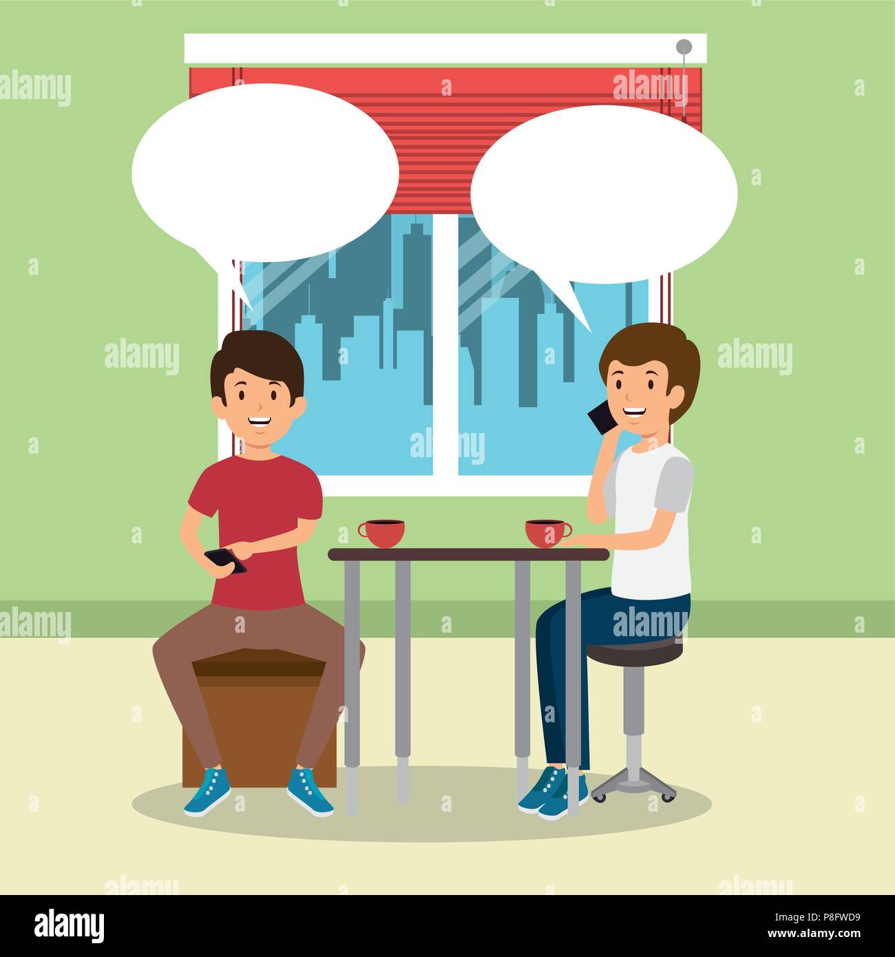 young men in the workplace office Stock Vector Image & Art - Alamy