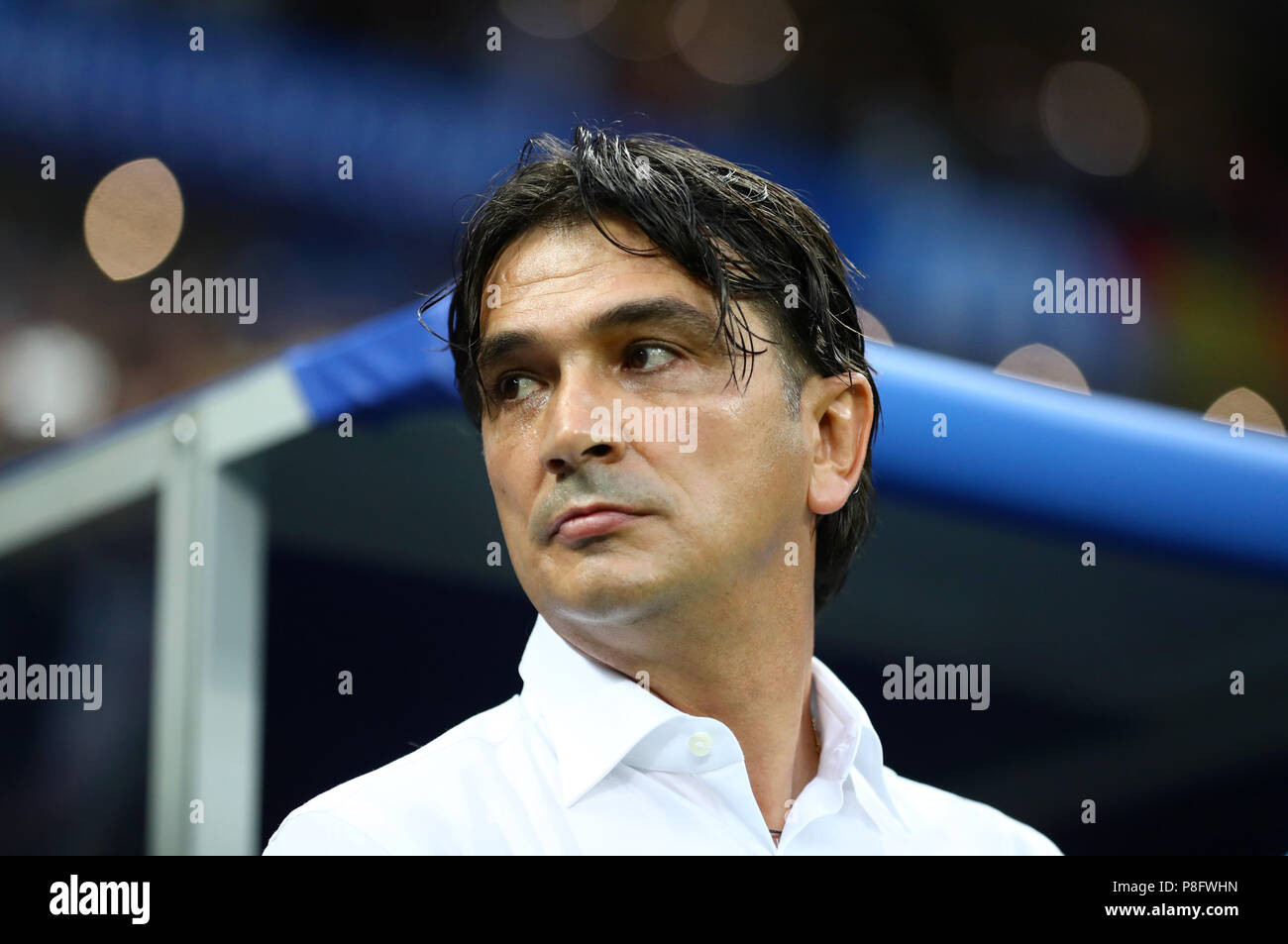 Croatia manager Zlatko Dalic during the FIFA World Cup, Semi Final match at the Luzhniki Stadium, Moscow. PRESS ASSOCIATION Photo. Picture date: Wednesday July 11, 2018. See PA story WORLDCUP Croatia. Photo credit should read: Tim Goode/PA Wire. Stock Photo