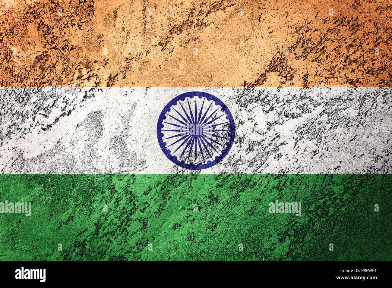 Grunge India flag. India flag with grunge texture Stock Photo - Alamy