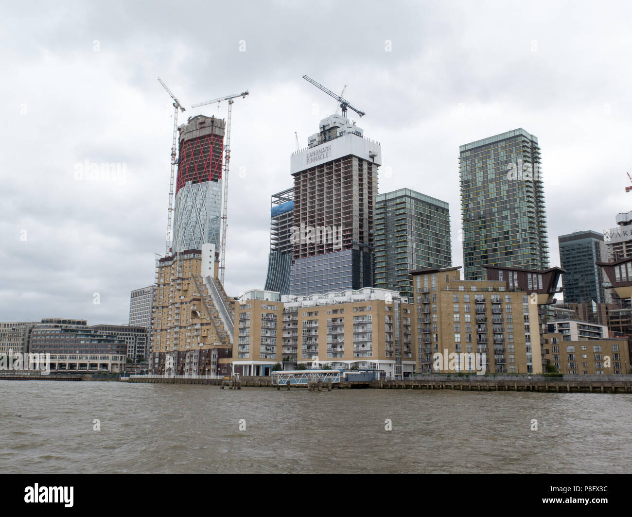 Thames riverside building developments Stock Photo - Alamy