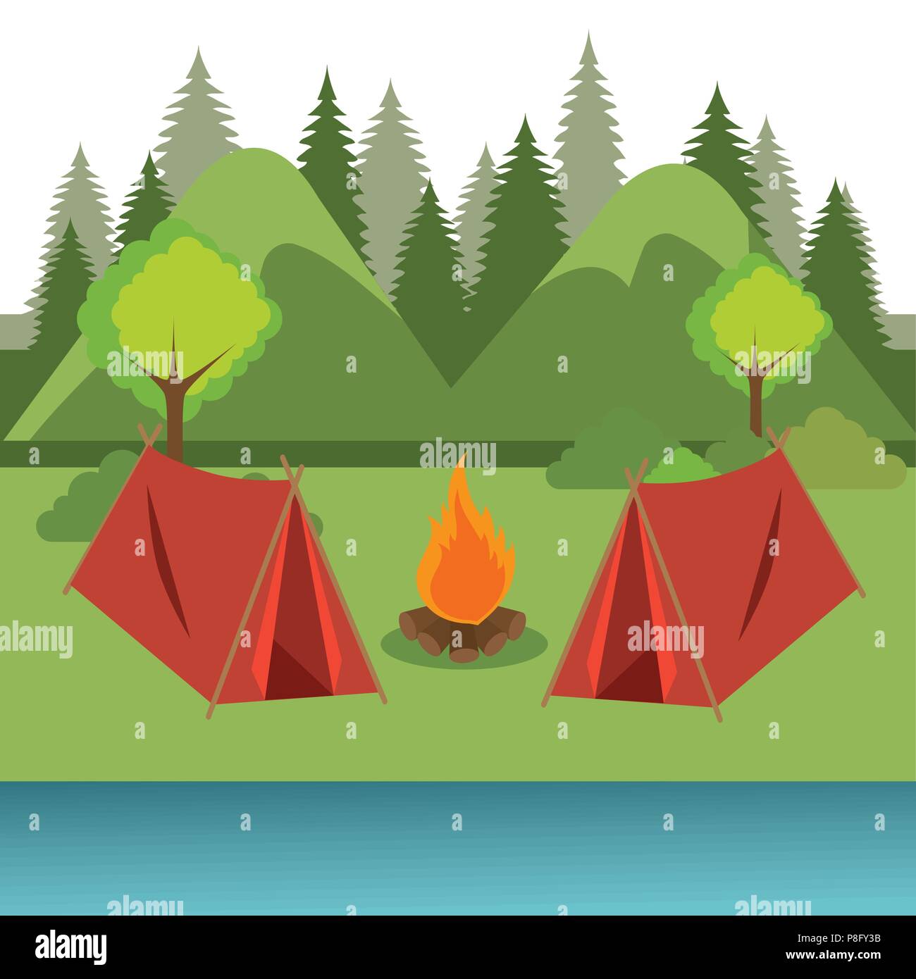 Векторная иллюстрация палатка