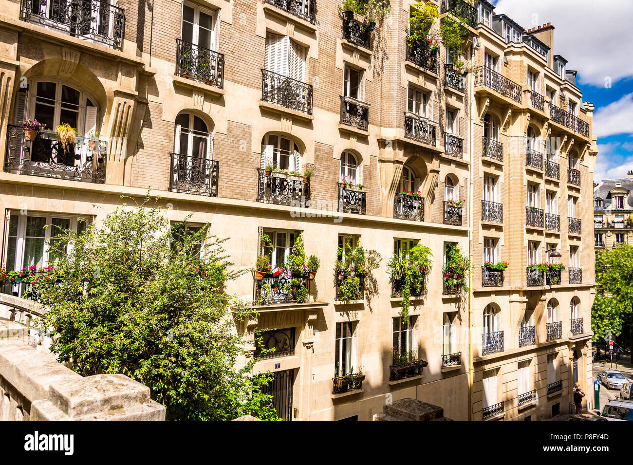 High rise apartments in Montmartre, Paris, France Stock Photo Alamy