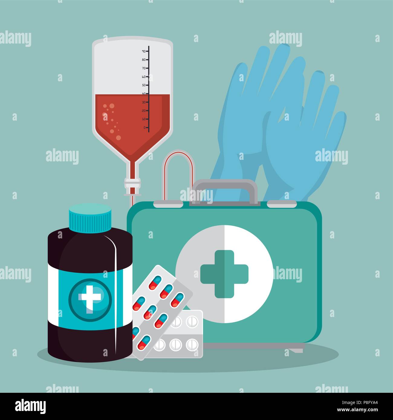 medical healthcare with set icons Stock Vector Image & Art - Alamy