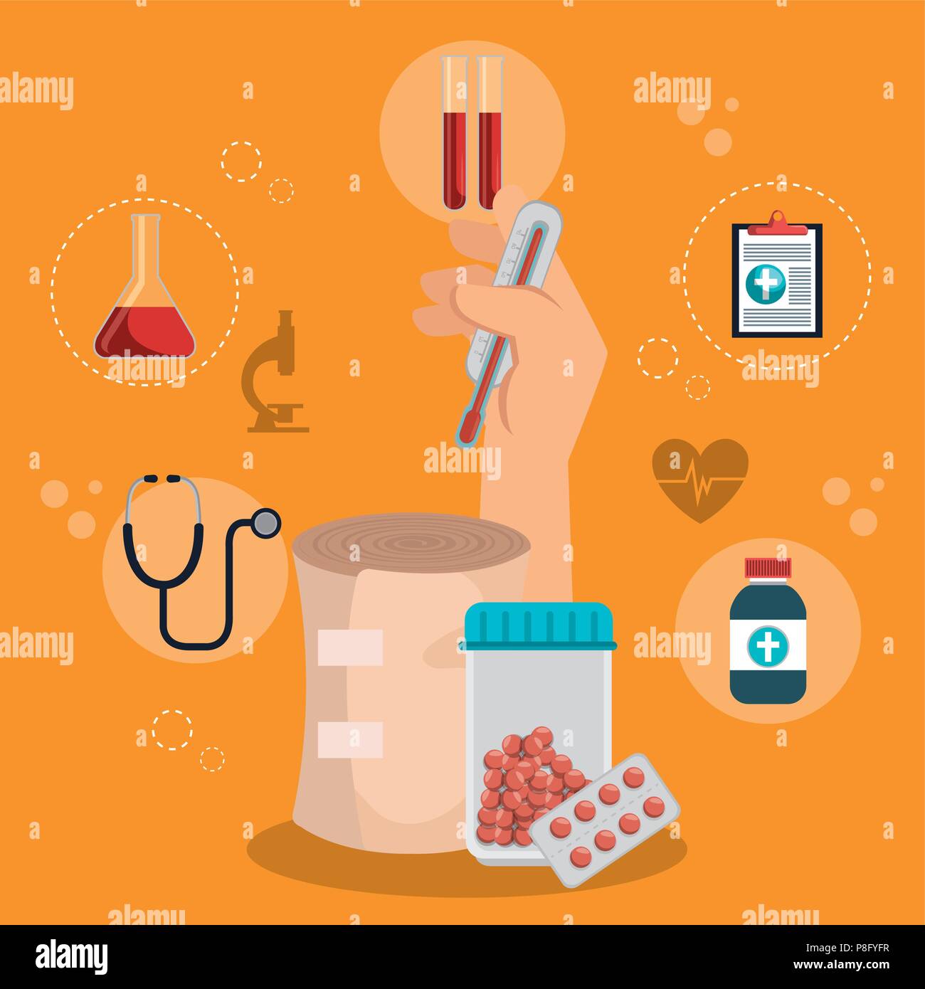 medical healthcare with set icons Stock Vector Image & Art - Alamy