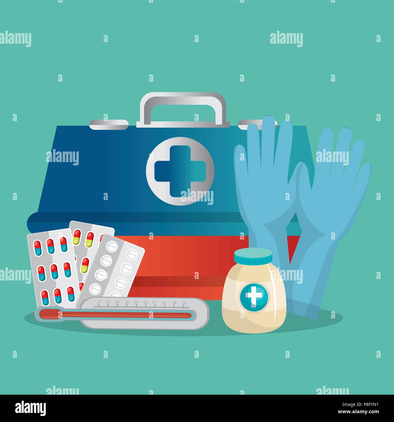 medical healthcare with set icons Stock Vector Image & Art - Alamy