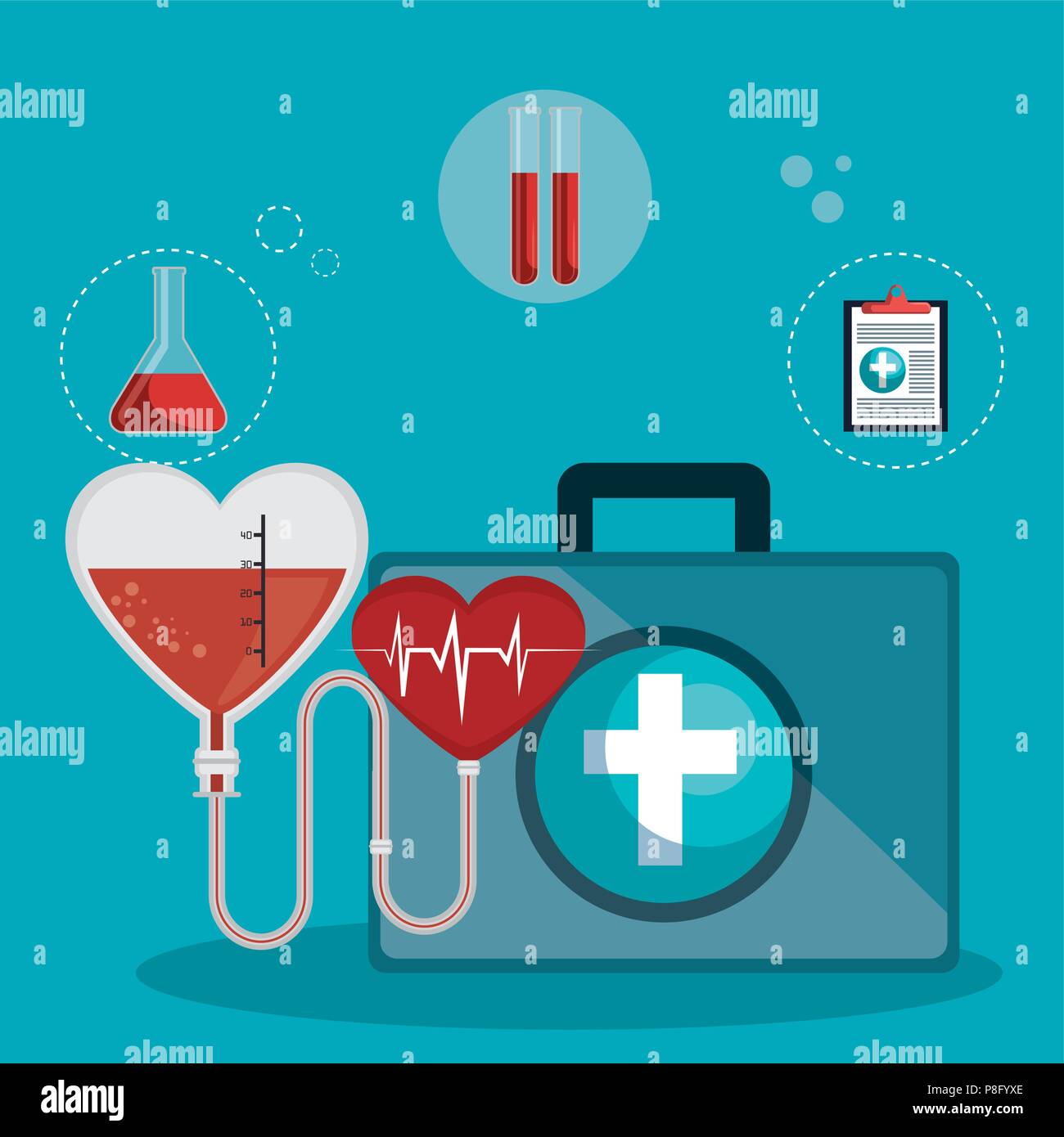 medical healthcare with set icons Stock Vector Image & Art - Alamy
