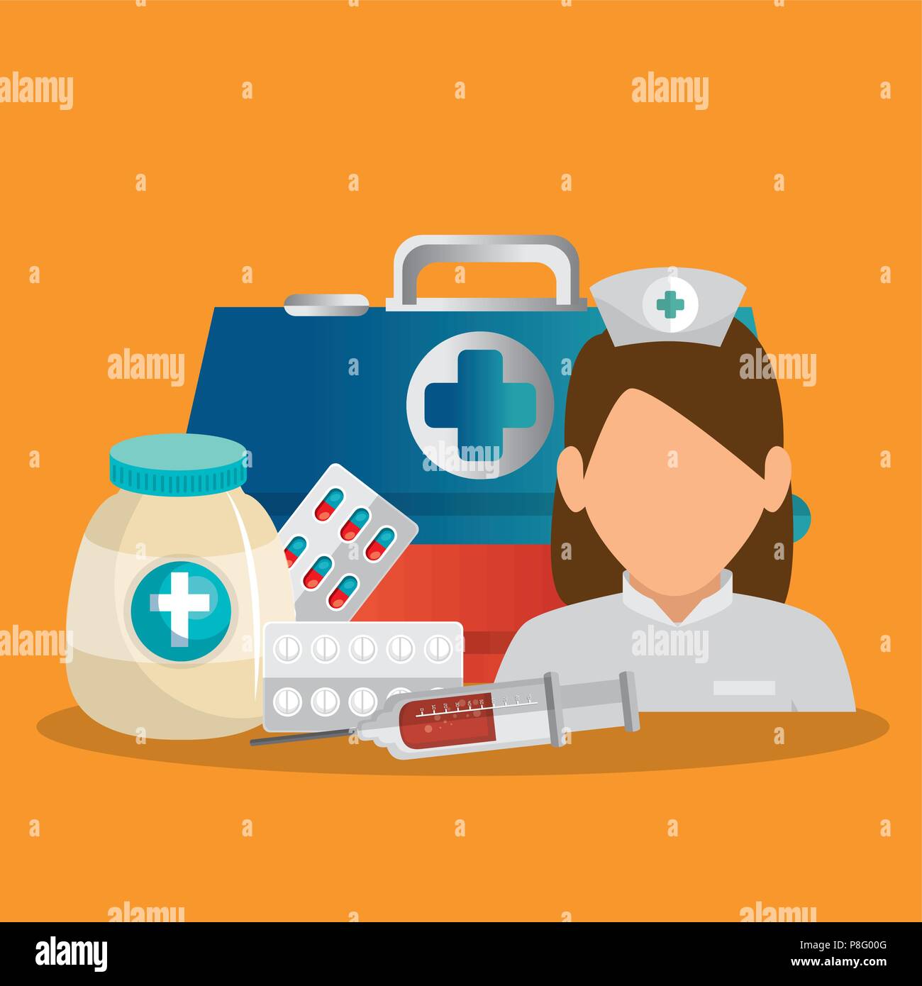 nurse with medical equipment Stock Vector Image & Art Alamy