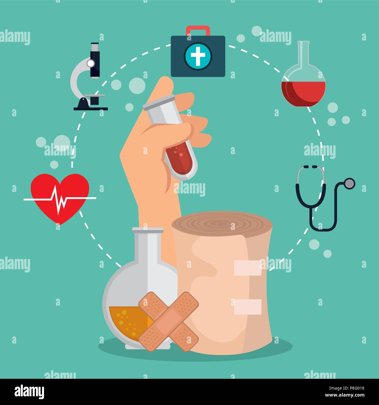 medical healthcare with set icons Stock Vector Image & Art - Alamy