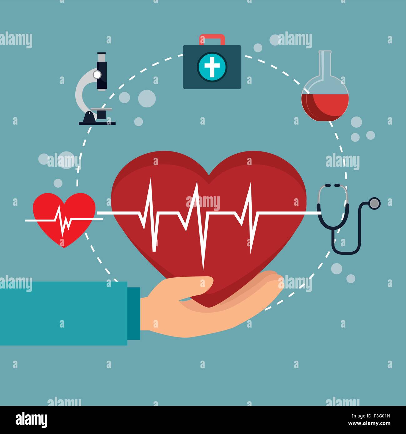 medical healthcare with set icons Stock Vector Image & Art - Alamy