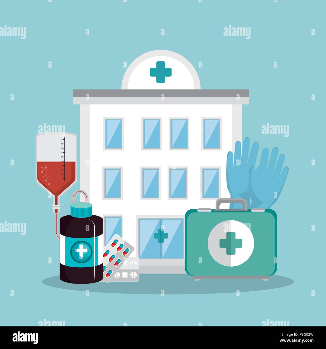 medical healthcare with set icons Stock Vector Image & Art - Alamy