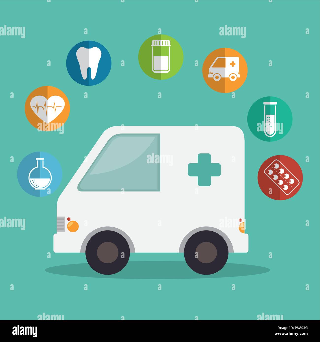 medical healthcare with set icons Stock Vector Image & Art - Alamy