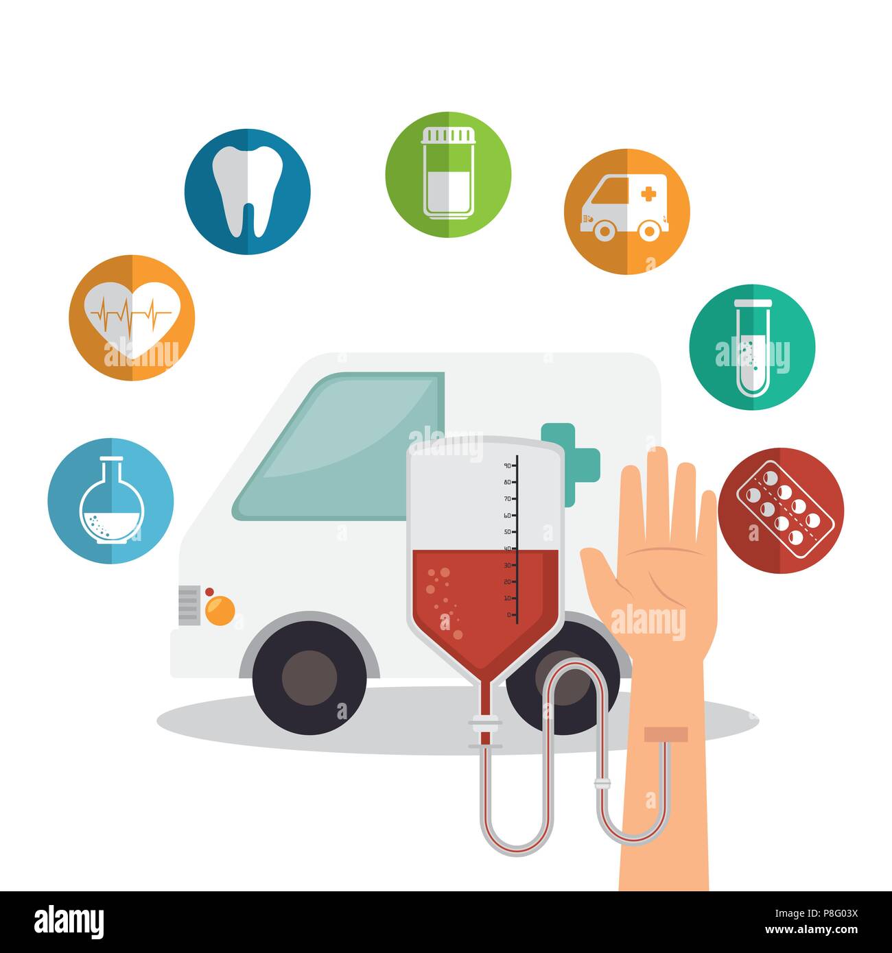 medical healthcare with set icons Stock Vector Image & Art - Alamy