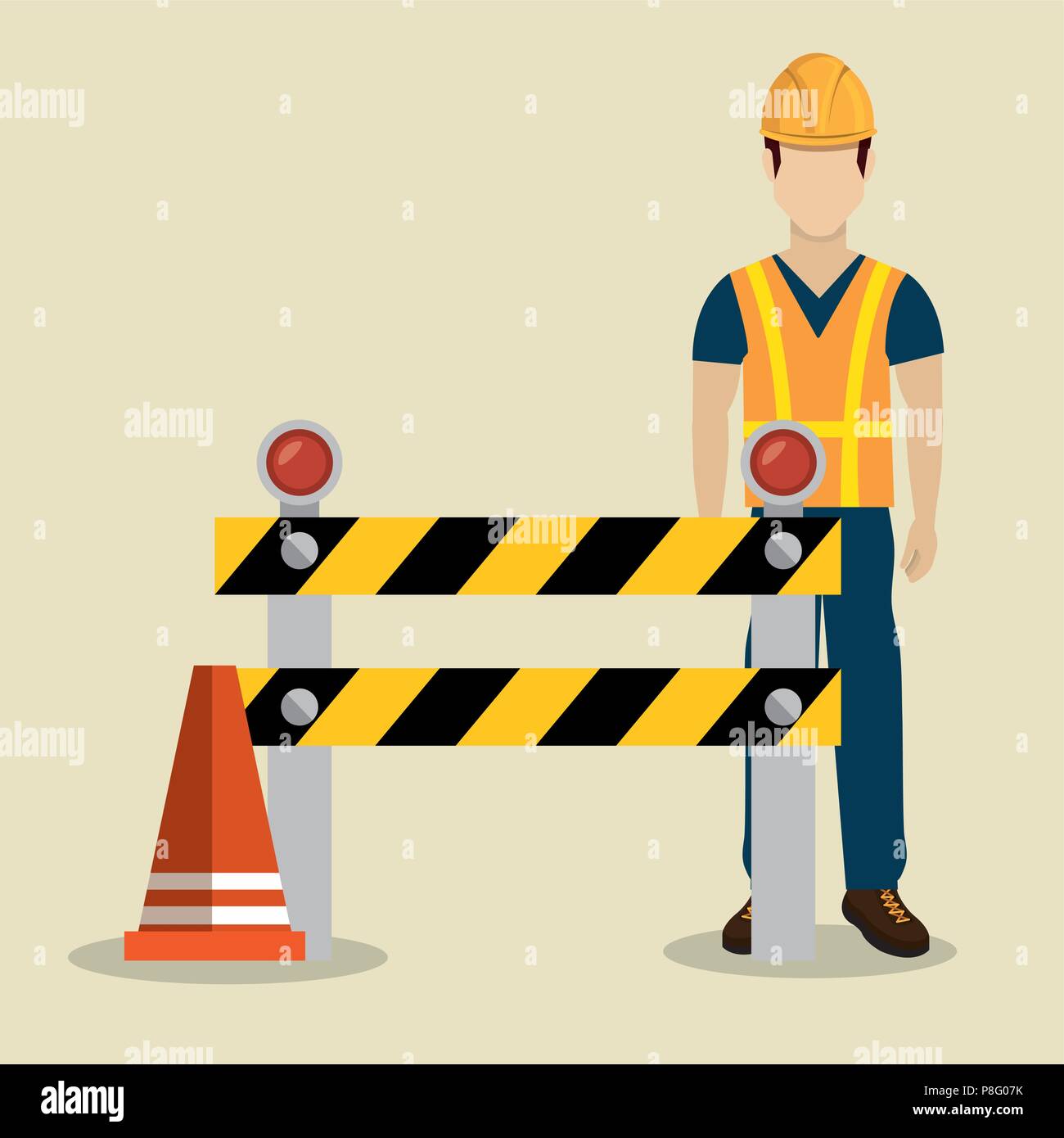 construction worker with under construction icons Stock Vector Image ...