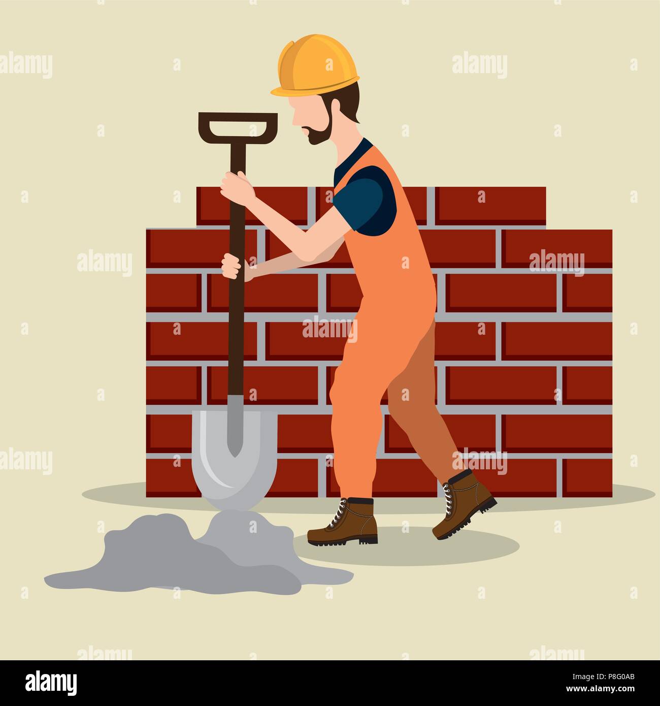 construction worker with under construction icons Stock Vector Image ...