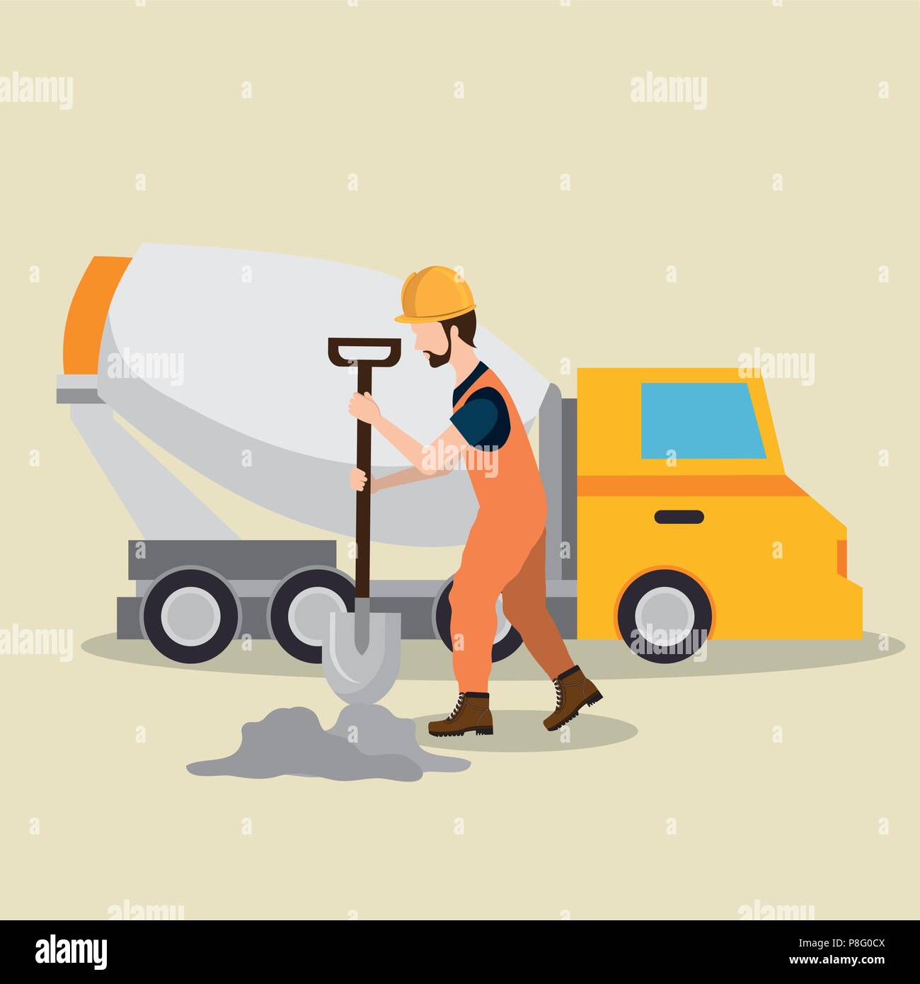 construction worker with under construction icons Stock Vector Image ...