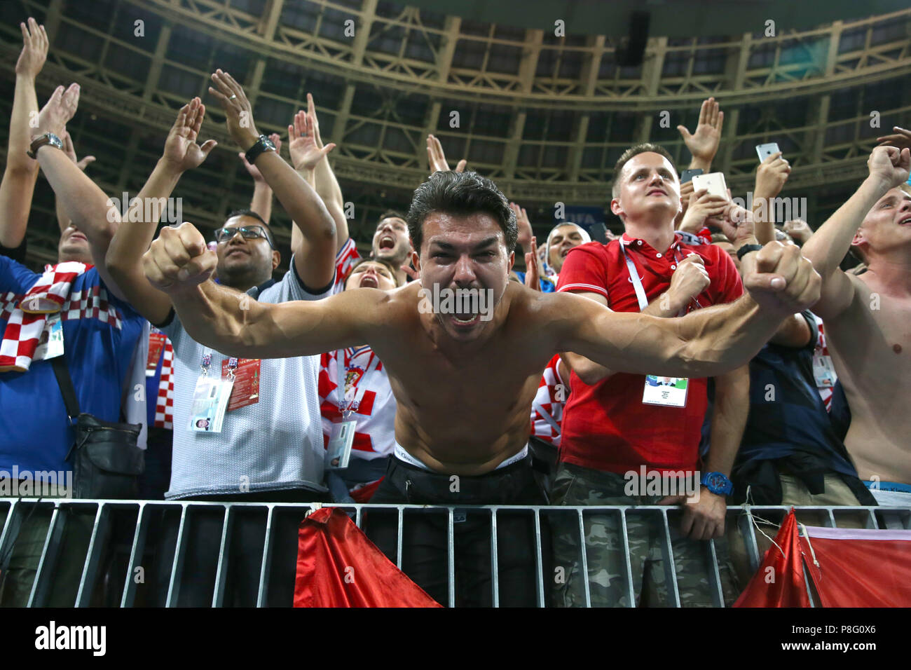 during the FIFA World Cup, Semi Final match at the Luzhniki Stadium, Moscow. PRESS ASSOCIATION Photo. Picture date: Wednesday July 11, 2018. See PA story WORLDCUP Croatia. Photo credit should read: Tim Goode/PA Wire. Stock Photo