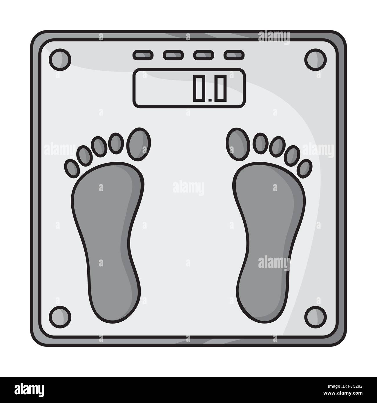 Fitness silhouette weigh scale gym graphic Vector Image